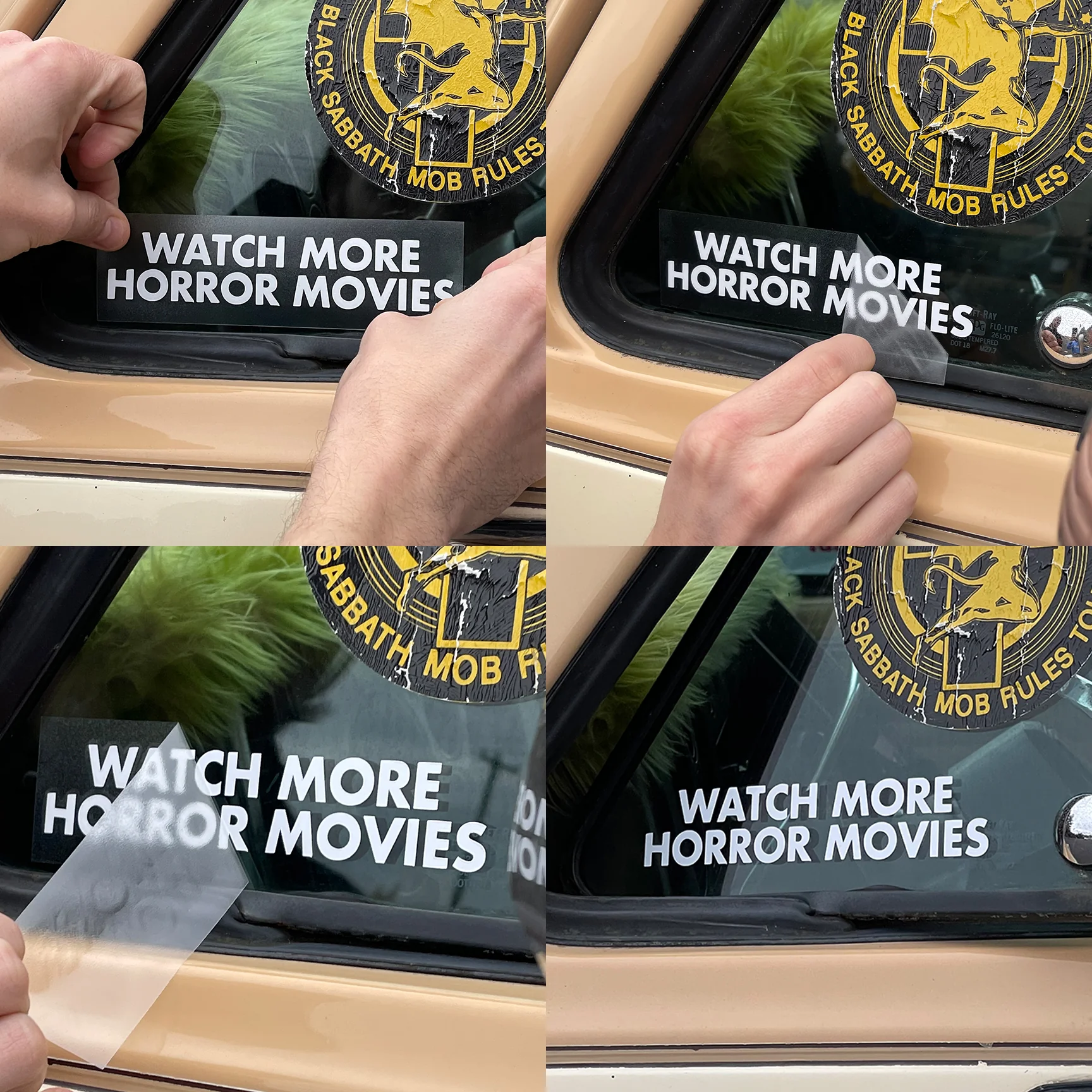 WATCH MORE HORROR MOVIES VINYL DECAL WHITE - Image 3